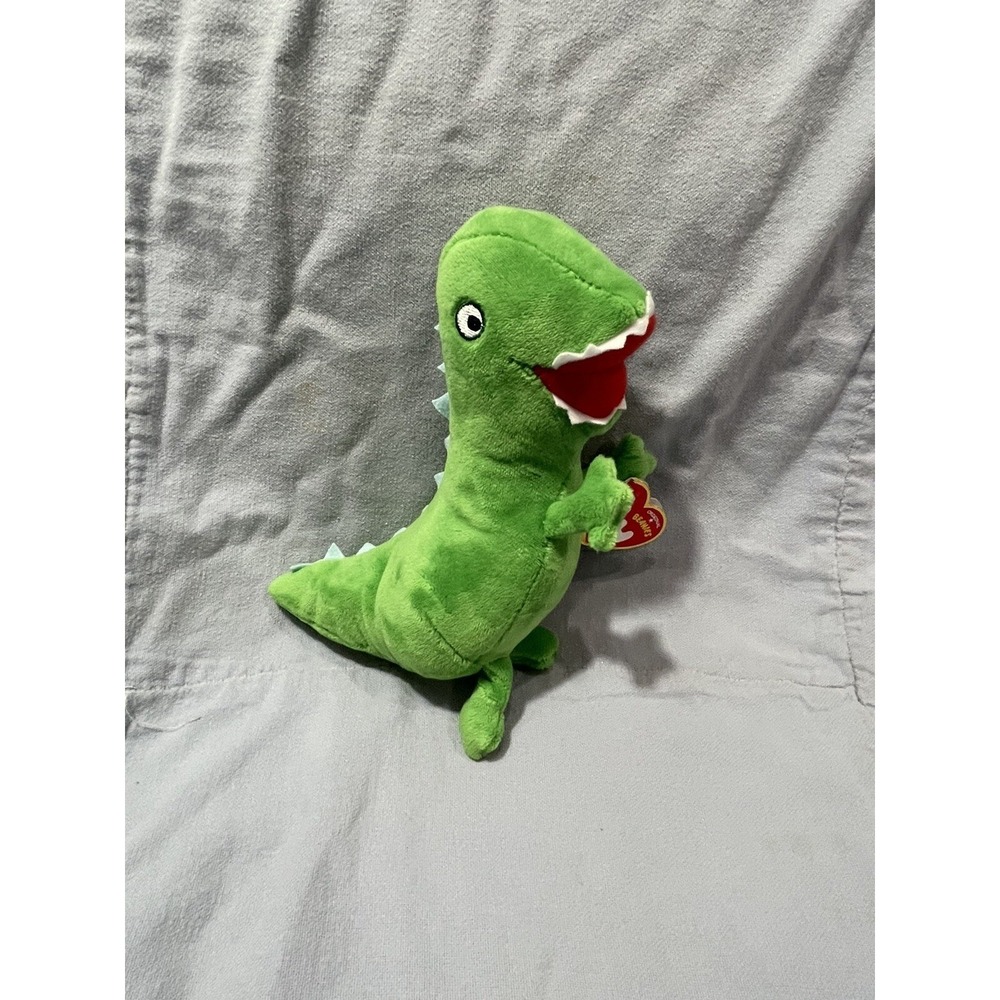 NEW Ty MR. DINOSAUR Beanie Baby Peppa Pig Theme Park 7" Plush Stuffed Toy